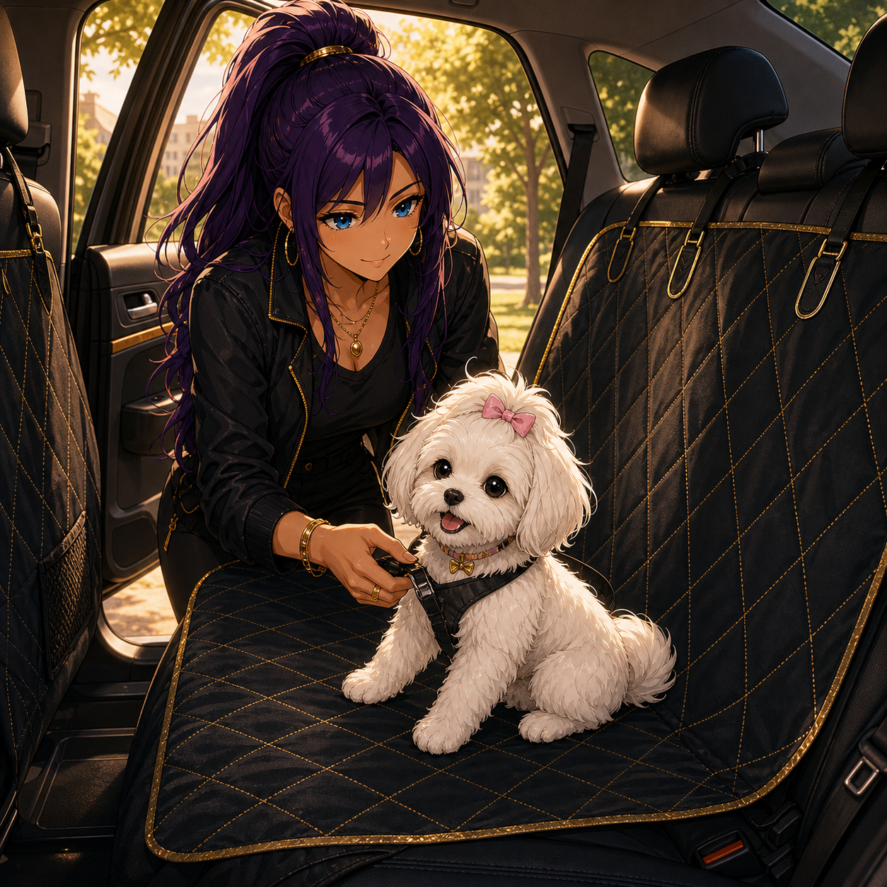 Commanding the Grid cinematic image for Waterproof Dog Car Seat Cover