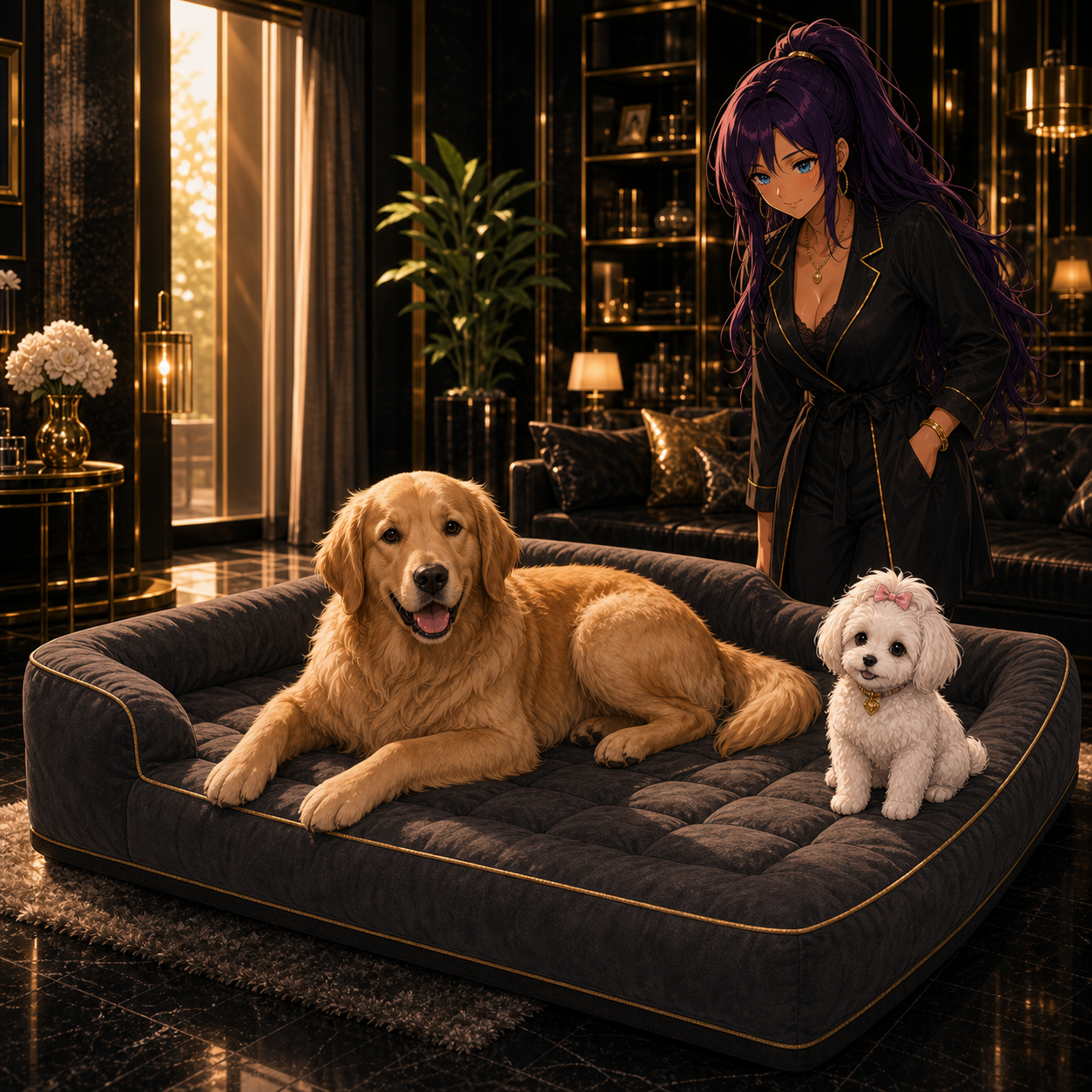 Commanding the Grid cinematic image for Bedsure Orthopedic Dog Bed for Large Dogs