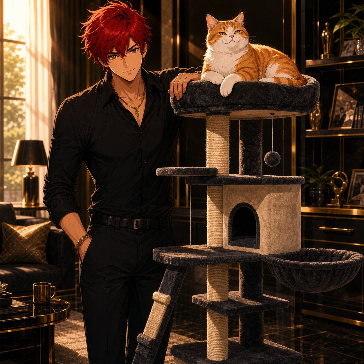 Commanding the Grid cinematic image for Yaheetech Multi-Level Cat Tree Tower