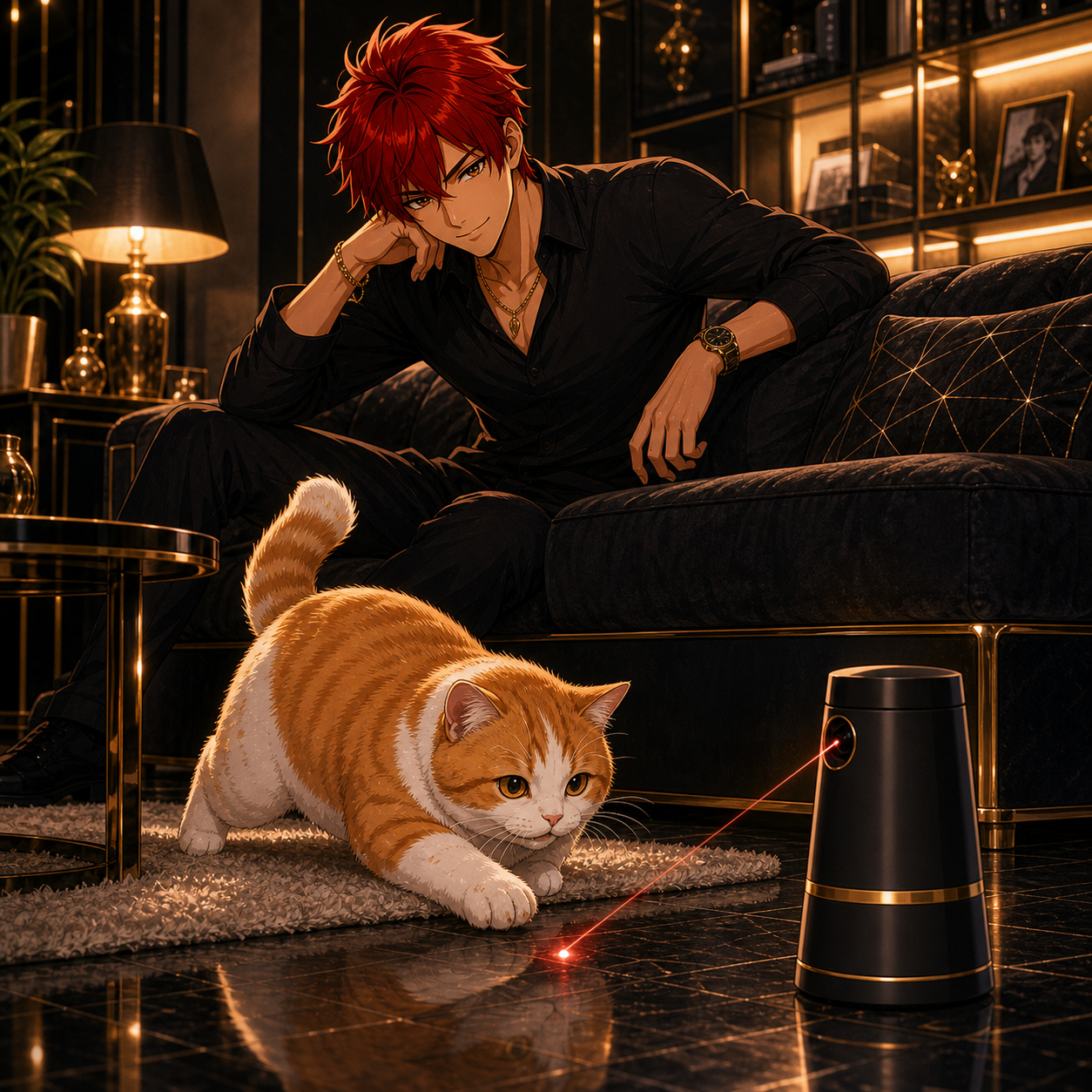 Commanding the Grid cinematic image for PetSafe Bolt Automatic Interactive Laser Cat Toy