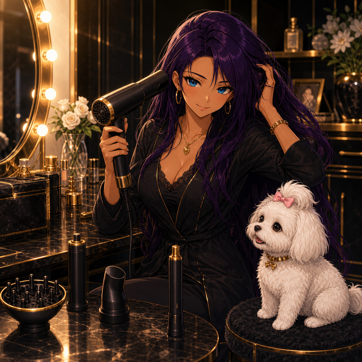 Commanding the Grid cinematic image for L'ANGE HAIR Rival Heat Shield Heat Protectant