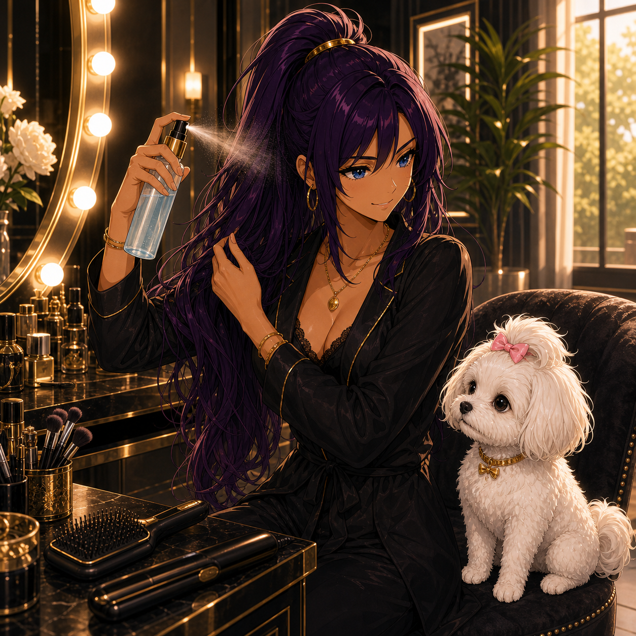 Commanding the Grid cinematic image for Olaplex No. 7 Bonding Oil