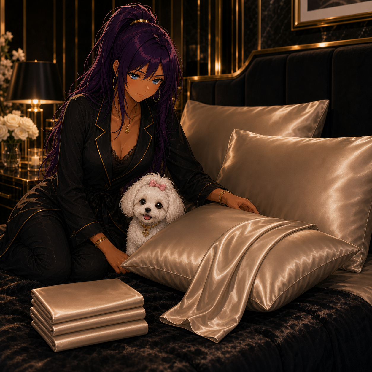 Commanding the Grid cinematic image for Bedsure Satin Pillowcase Set