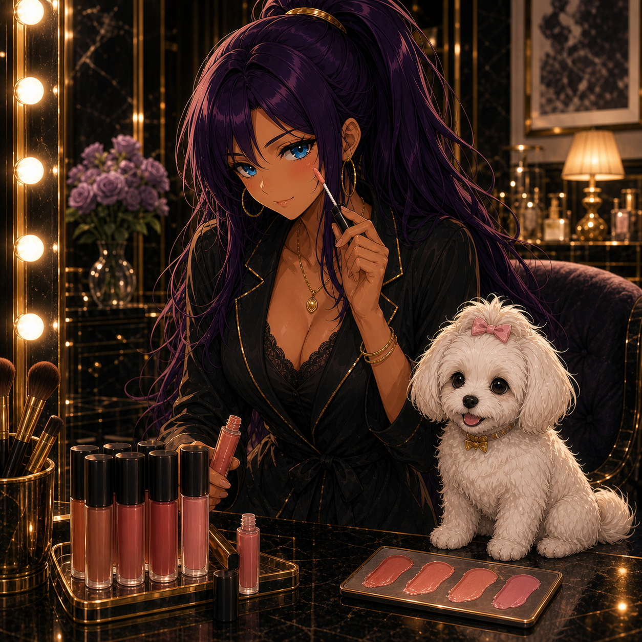 Commanding the Grid cinematic image for e.l.f. Camo Liquid Blush