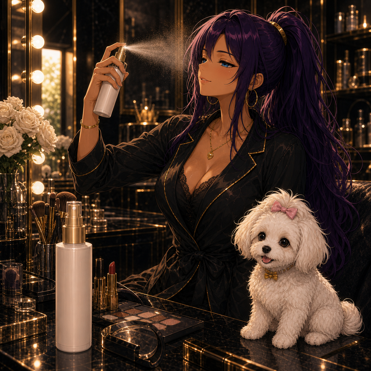 Commanding the Grid cinematic image for Urban Decay All Nighter Waterproof Makeup Setting Spray