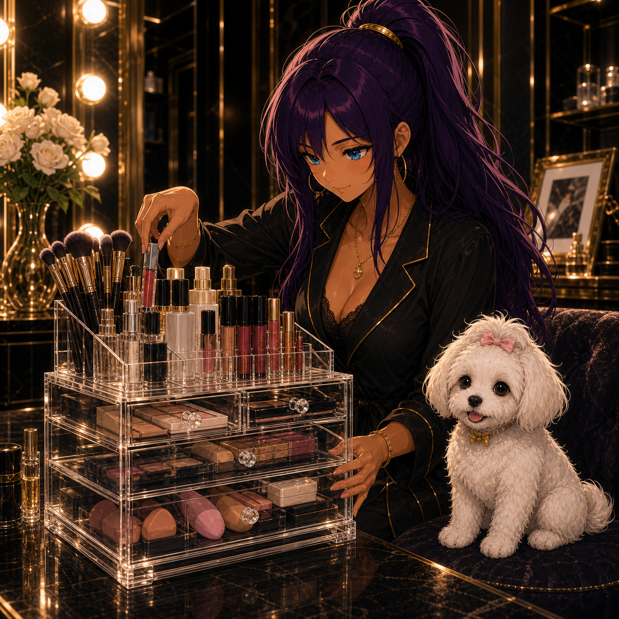 Commanding the Grid cinematic image for Vtopmart Clear Vanity Organizer Set