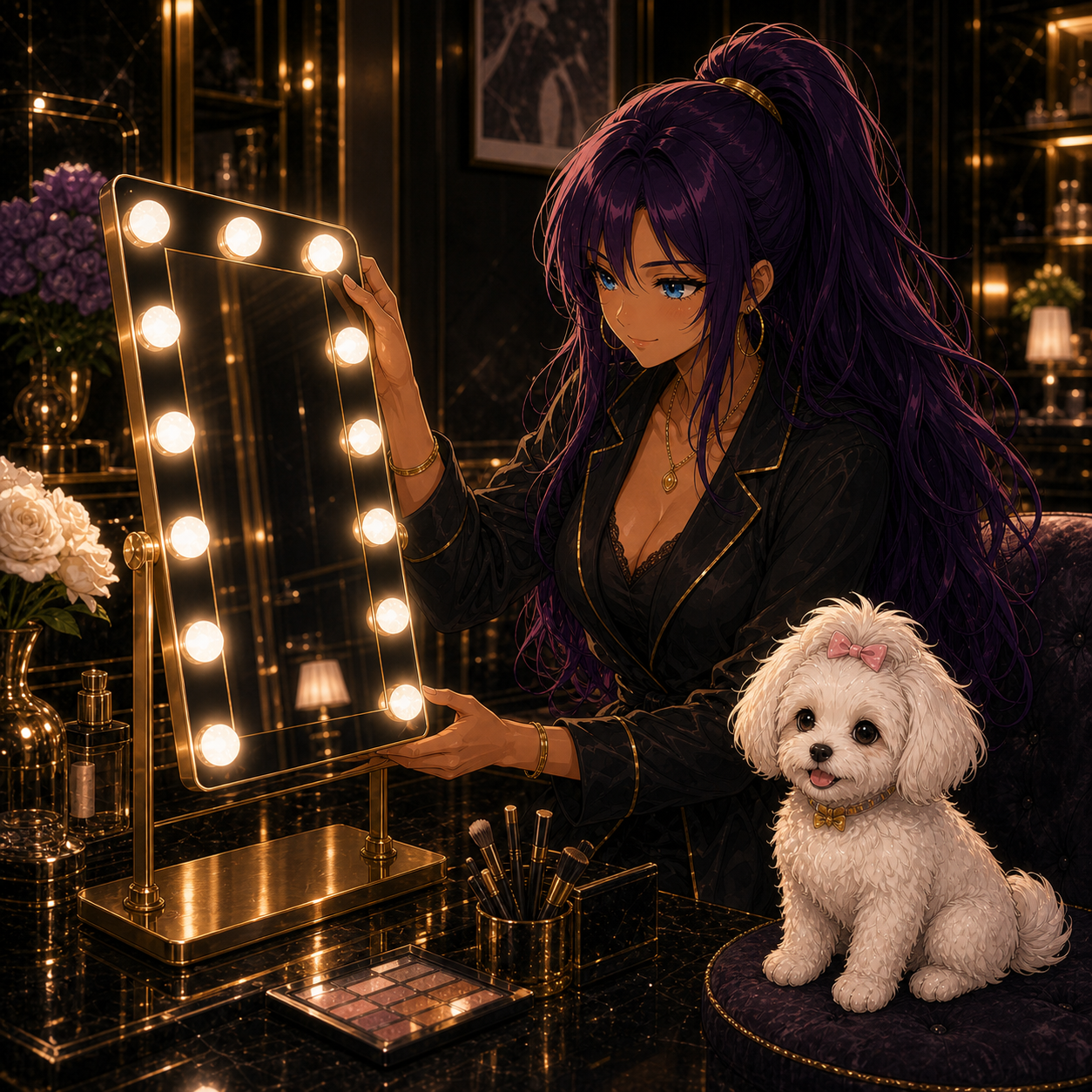 Commanding the Grid cinematic image for FENCHILIN Lighted Makeup Mirror