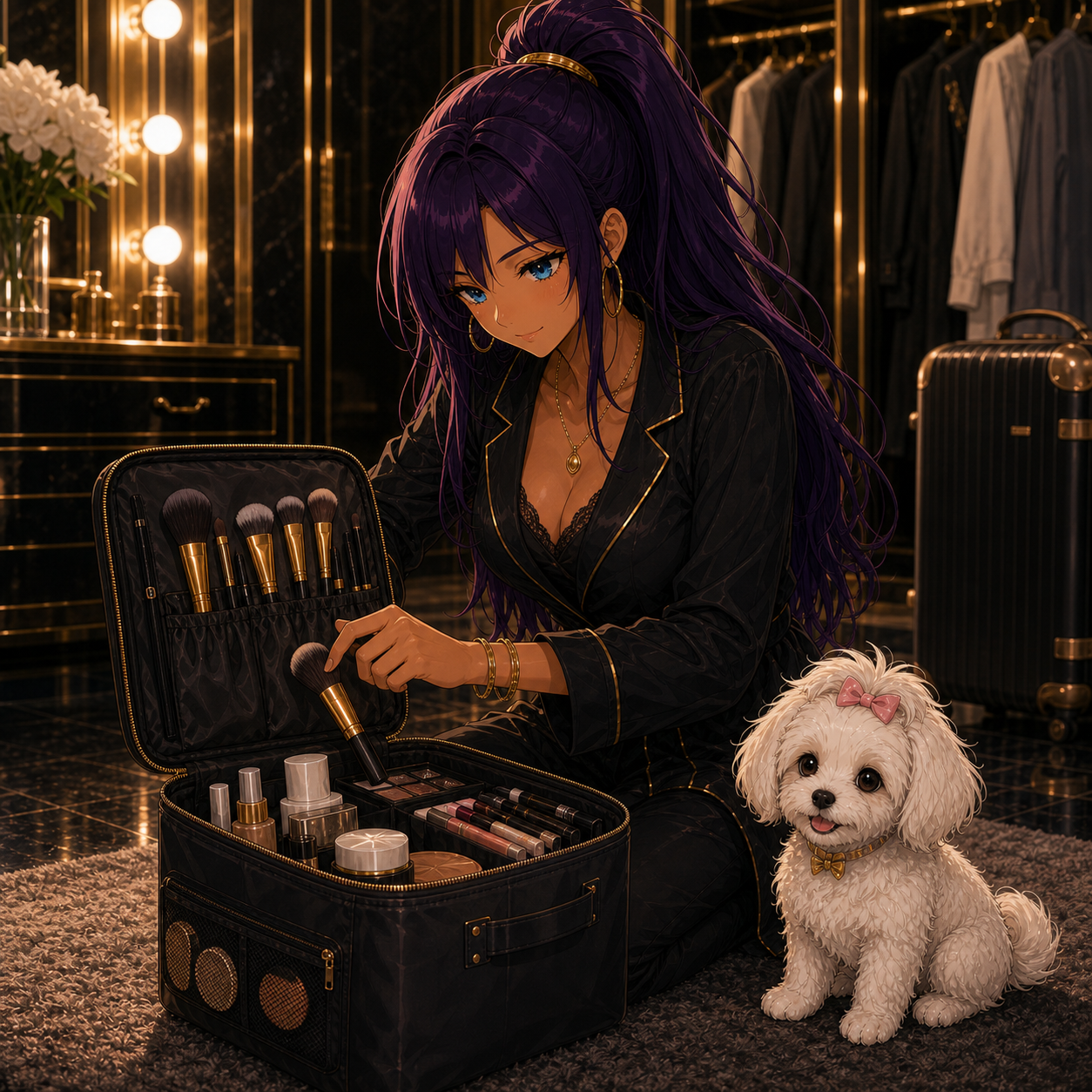 Commanding the Grid cinematic image for BAGSMART Travel Makeup Bag