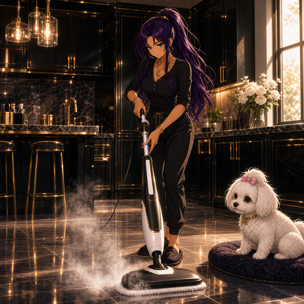 Commanding the Grid cinematic image for Bissell PowerFresh Steam Mop