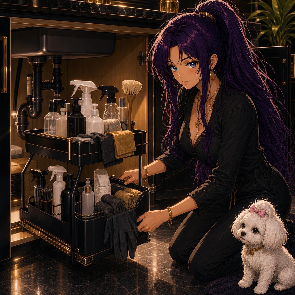 Commanding the Grid cinematic image for Multi-Purpose Under Sink Organizer