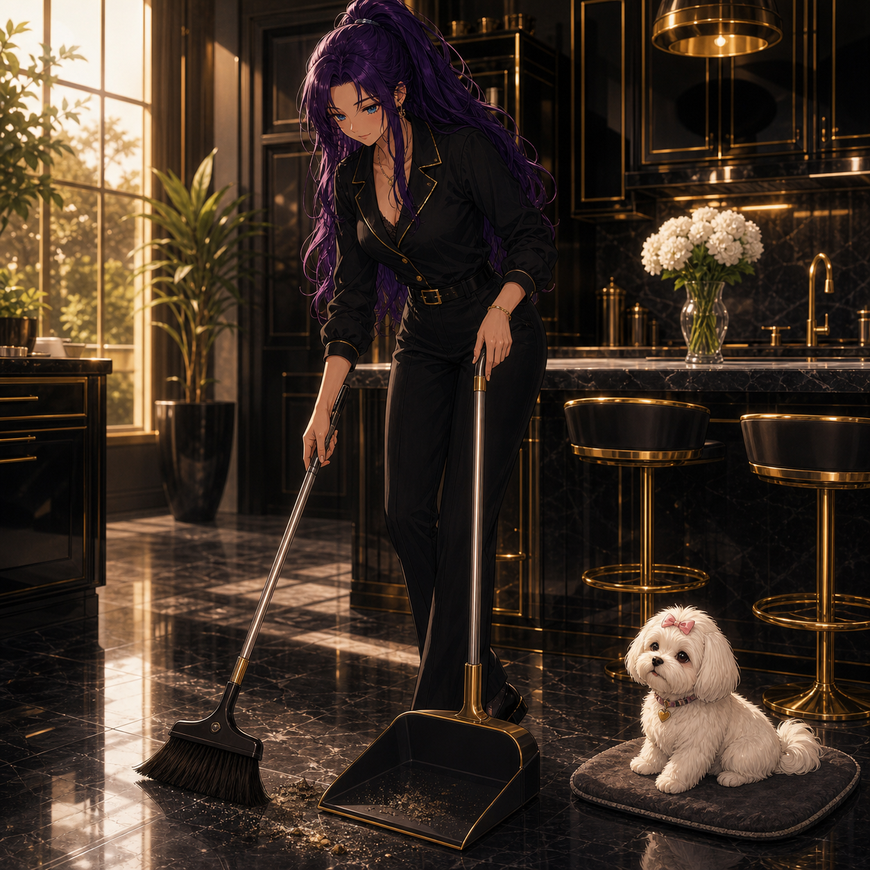 Commanding the Grid cinematic image for kelamayi Broom and Dustpan Set