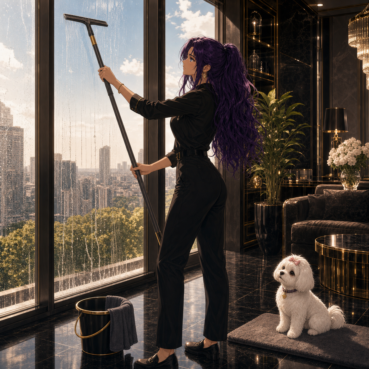 Commanding the Grid cinematic image for Professional Window Squeegee Cleaner